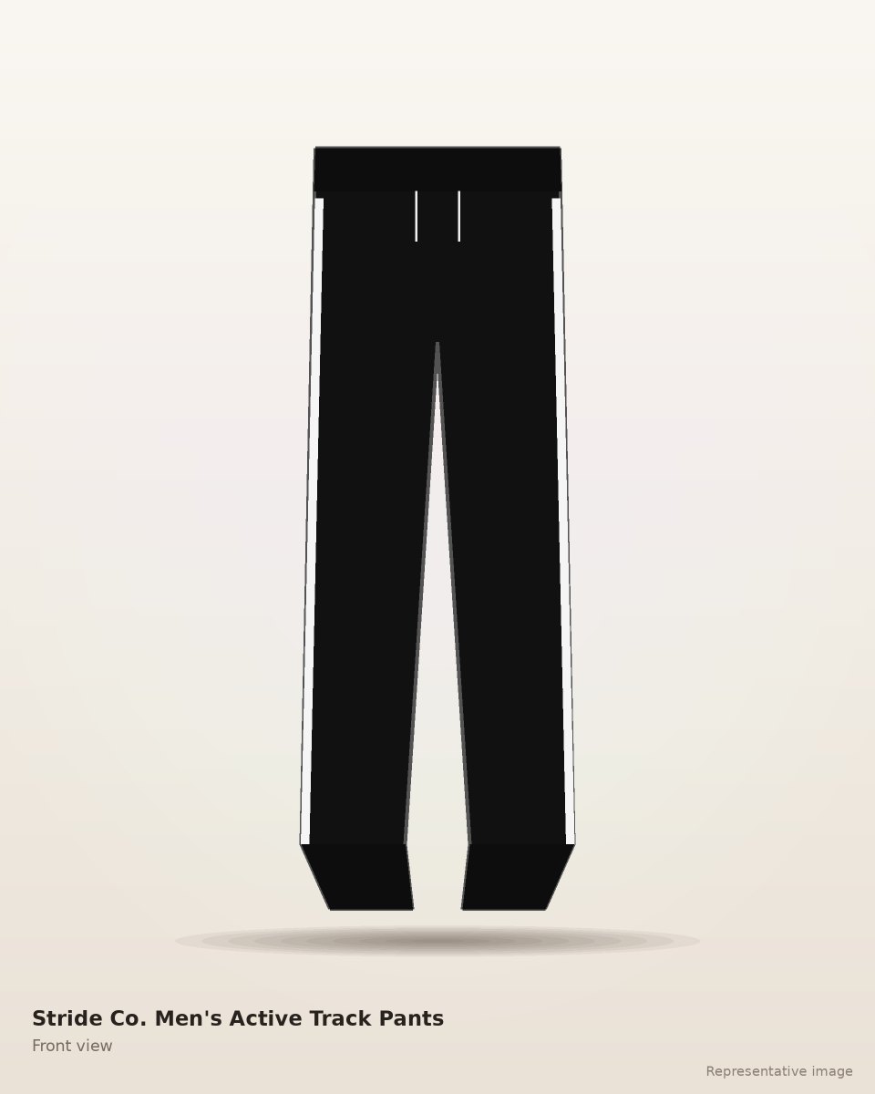 Stride Co. Men's Active Track Pants – front view (representative image)