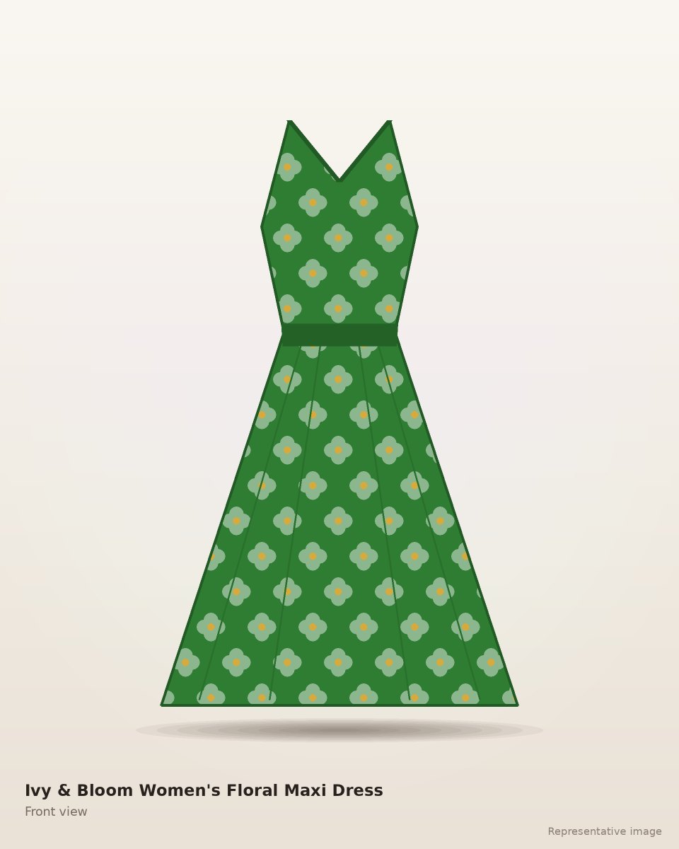 Ivy & Bloom Women's Floral Maxi Dress – front view (representative image)