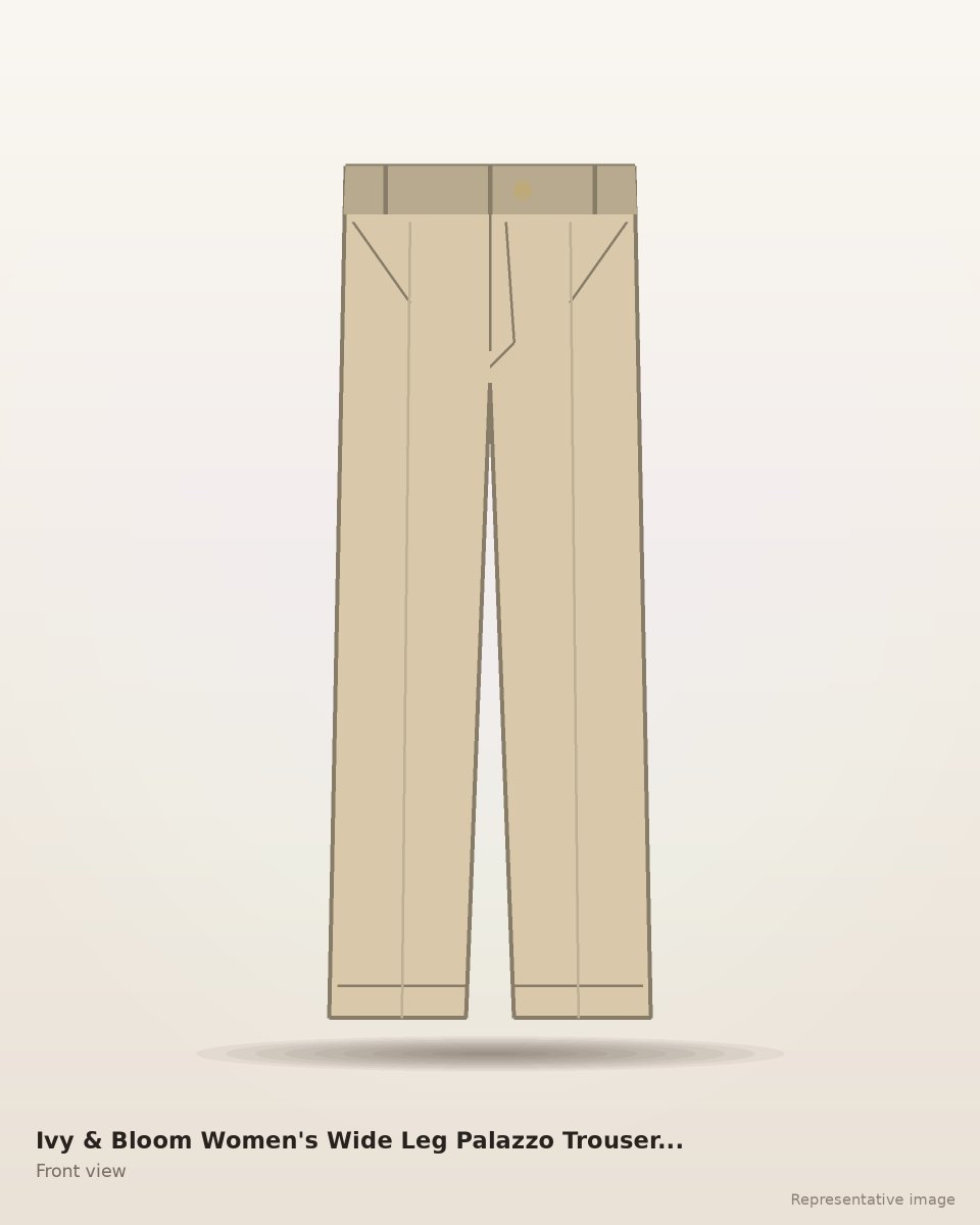 Ivy & Bloom Women's Wide Leg Palazzo Trousers – front view (representative image)