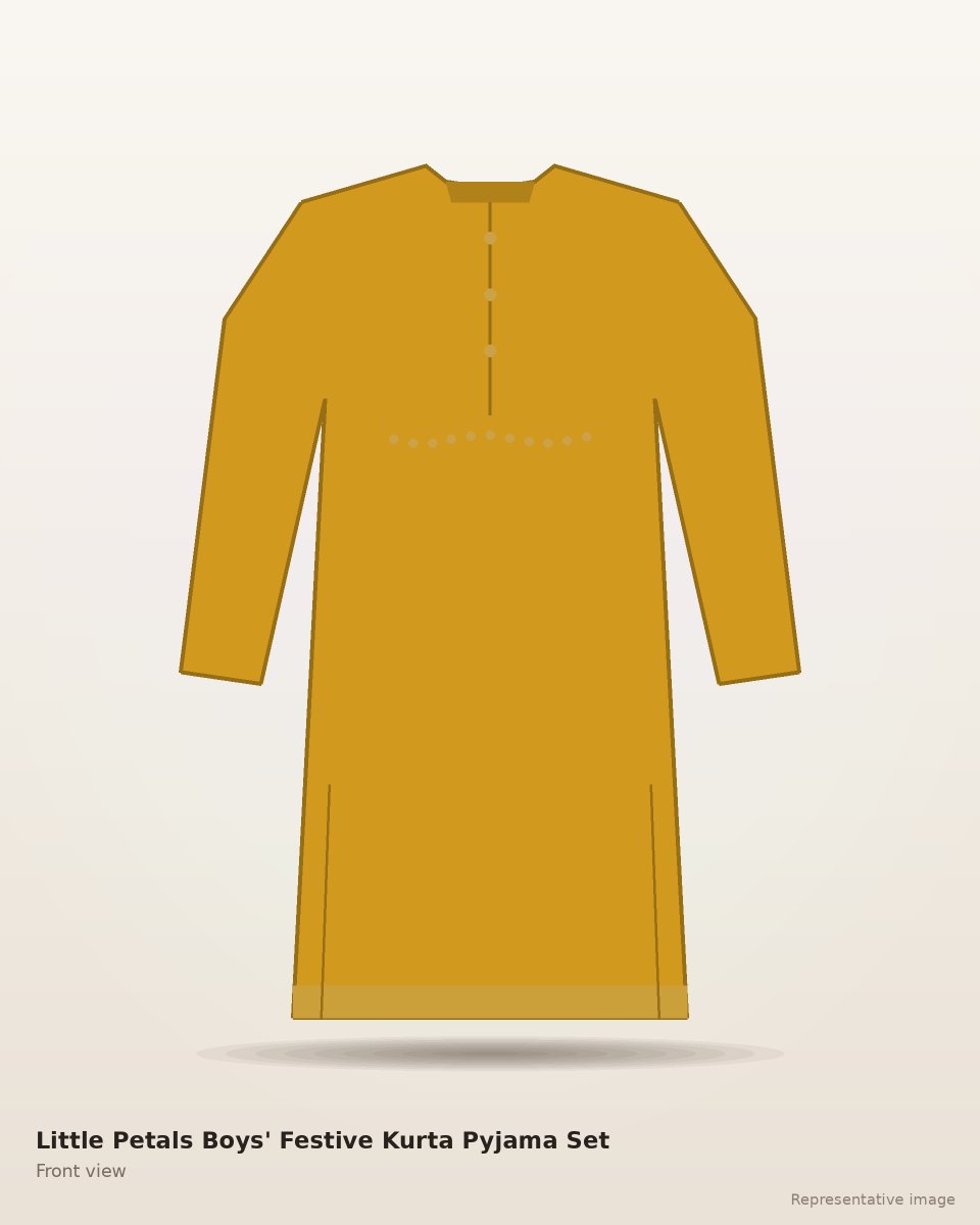 Little Petals Boys' Festive Kurta Pyjama Set – front view (representative image)