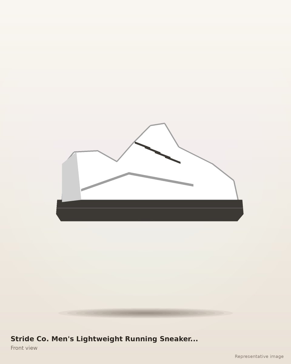 Stride Co. Men's Lightweight Running Sneakers – front view (representative image)