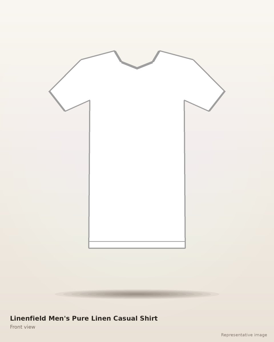 Linenfield Men's Pure Linen Casual Shirt – front view (representative image)